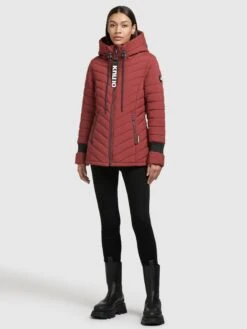 Khujo Winterjassen Winterjas Patt Dames Roestrood -Khujo d3b2130837be0932afb1c3dd9b8108a2