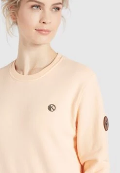 Khujo Sweatshirts Sweatshirt Lisel Dames Abrikoos -Khujo d8798b4fa0c04d9a0d32392663b5f8b4