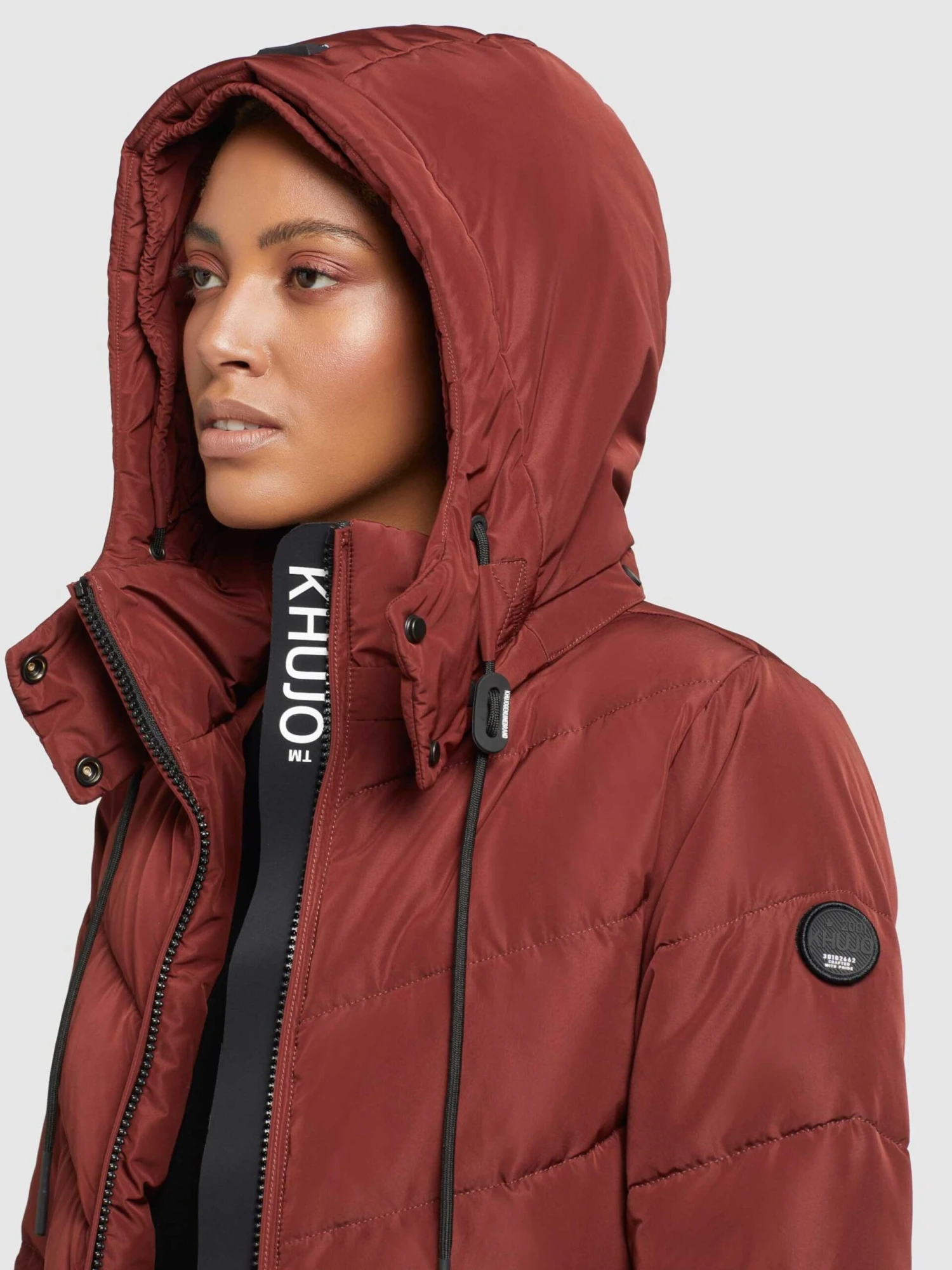 Khujo Wintermantels Wintermantel Huba Dames Karmijnrood 9 Khujo Wintermantels Wintermantel Huba Dames Karmijnrood - Afbeelding 7