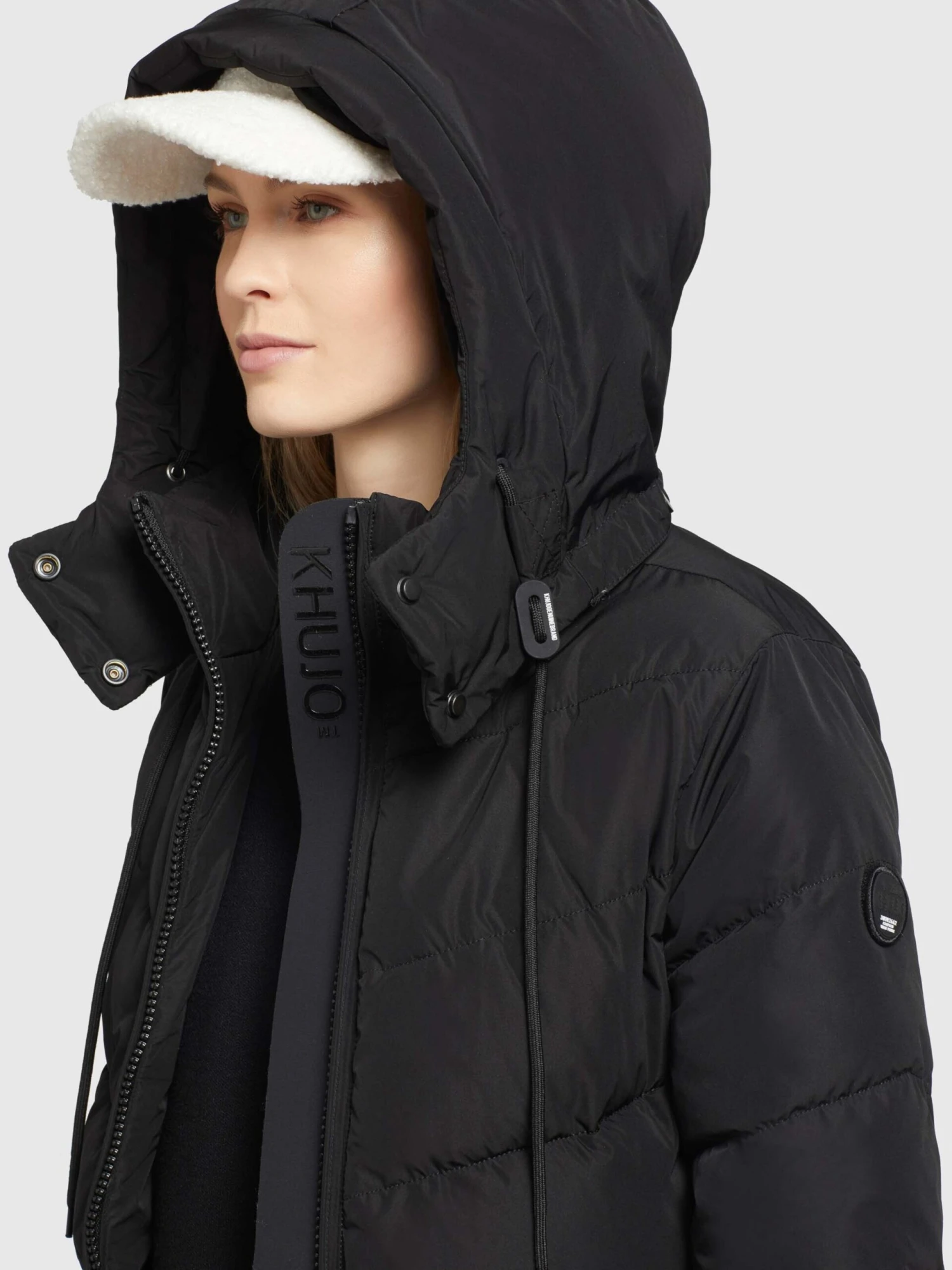 Khujo Wintermantels Wintermantel Huba Dames Zwart 9 Khujo Wintermantels Wintermantel Huba Dames Zwart - Afbeelding 7