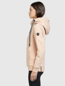 Khujo Hoodies Sweatshirt Rhabea Dames Abrikoos -Khujo da96e7e0005fd9330a777fbc7ab56b2f