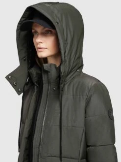 Khujo Wintermantels Wintermantel Cliv Dames Donkergroen -Khujo dd2014542d8fb144b58b685073fbe028