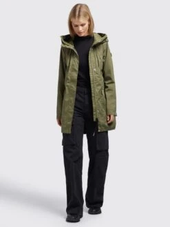 Khujo Parkas Tussenparka Aira Dames Olijfgroen -Khujo dec32622bc03810b51eb2269e6fc9ec4