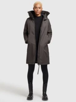 Khujo Tussenmantels Tussenmantel LISAD Dames Donkergrijs -Khujo e04aadab7e40341130996e569eb05252