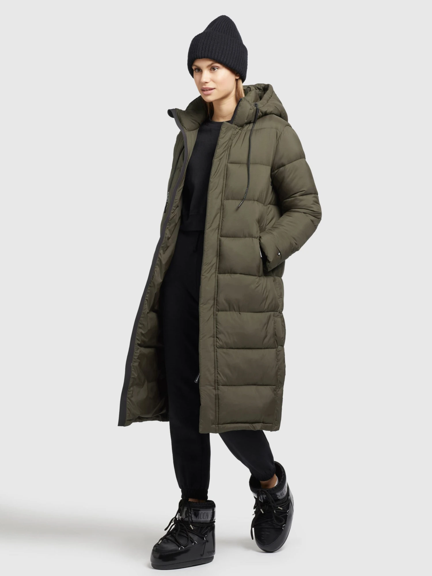 Khujo Wintermantels Wintermantel Julina Dames Kaki 8 Khujo Wintermantels Wintermantel Julina Dames Kaki - Afbeelding 6