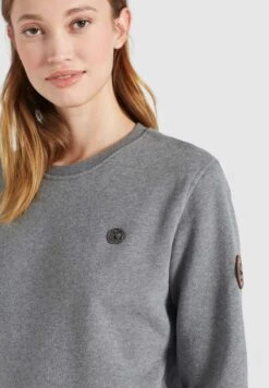 Khujo Sweatshirts Sweatshirt Lisel Dames Grijs -Khujo e7bdeb86498a5cc60b7f4902a98accc0