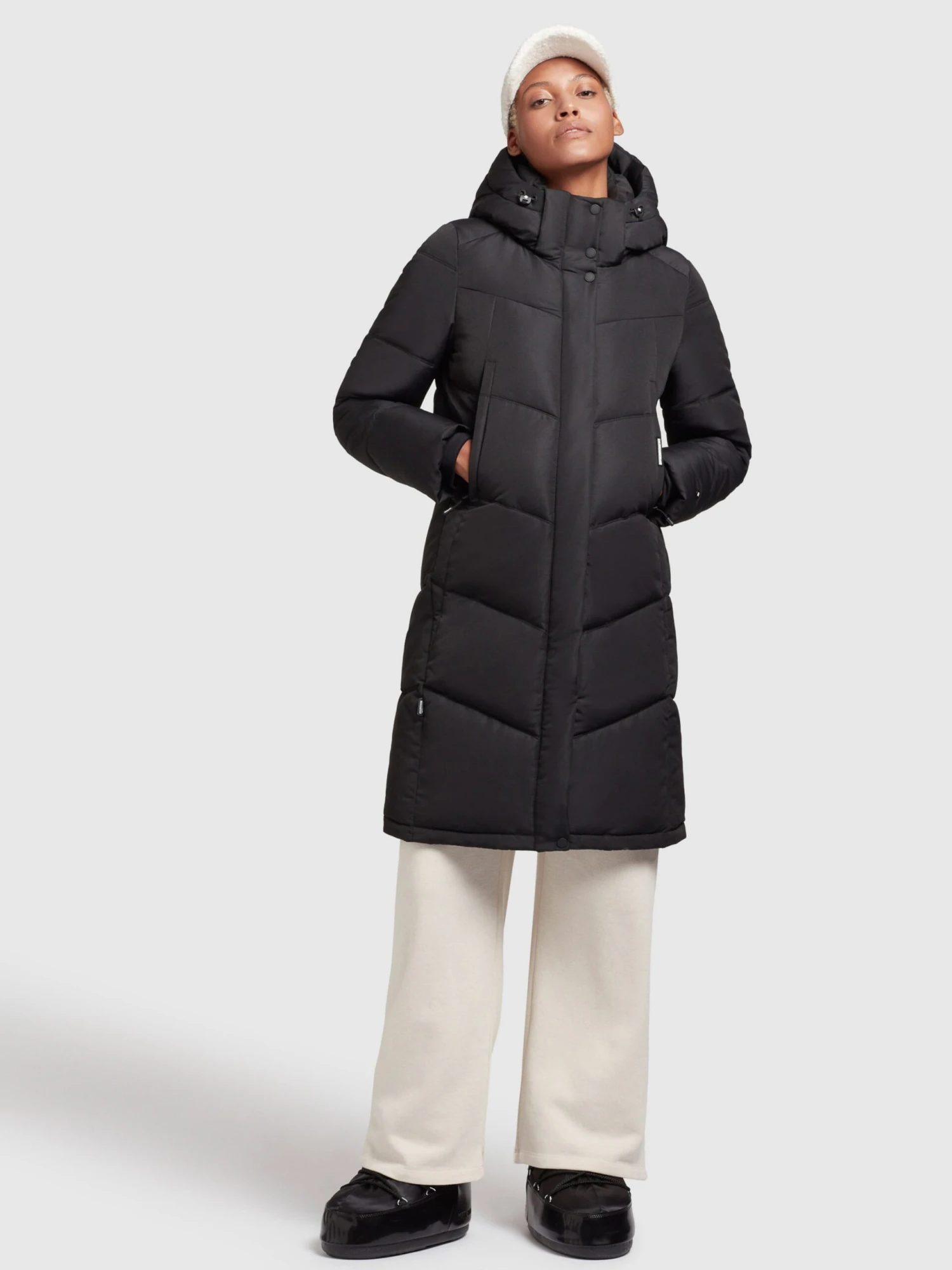 Khujo Wintermantels Wintermantel Limetta Dames Zwart 4 Khujo Wintermantels Wintermantel Limetta Dames Zwart - Afbeelding 2