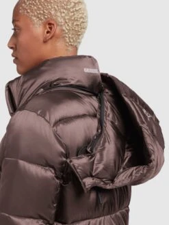 Khujo Winterjassen Winterjas Evona Dames Taupe -Khujo f142a9b65f803446f983581fe425e879