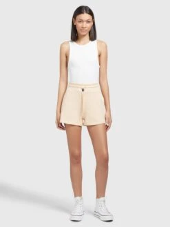 Khujo Shorts Regular Broek Dames Lichtgeel -Khujo f16d6d37ca6bb6d1c81bd4d8c0e68ed9