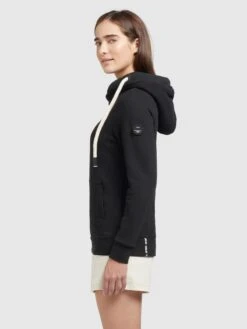 Khujo Hoodies Sweatshirt Rhabea Dames Zwart -Khujo f7849bd3a1b50ea728e0f98197432204