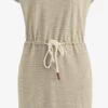 Khujo Jerseyjurken Jurk ANNEMARIE Dames Beige / Wit -Khujo fad085feefb890cc60352e777ce21f68