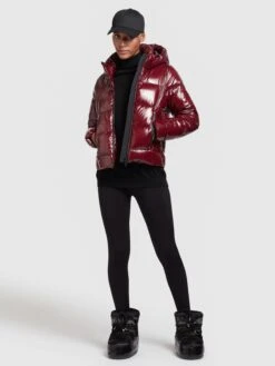 Khujo Winterjassen Winterjas Fala Dames Donkerrood -Khujo fbad1100bfe9696cce4d6a848f0ac46c