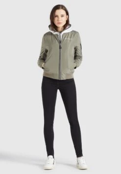 Khujo Winterjassen Winterjas LARIFA Dames Kaki -Khujo fbb97572ce724ab586835ec3af27ad43