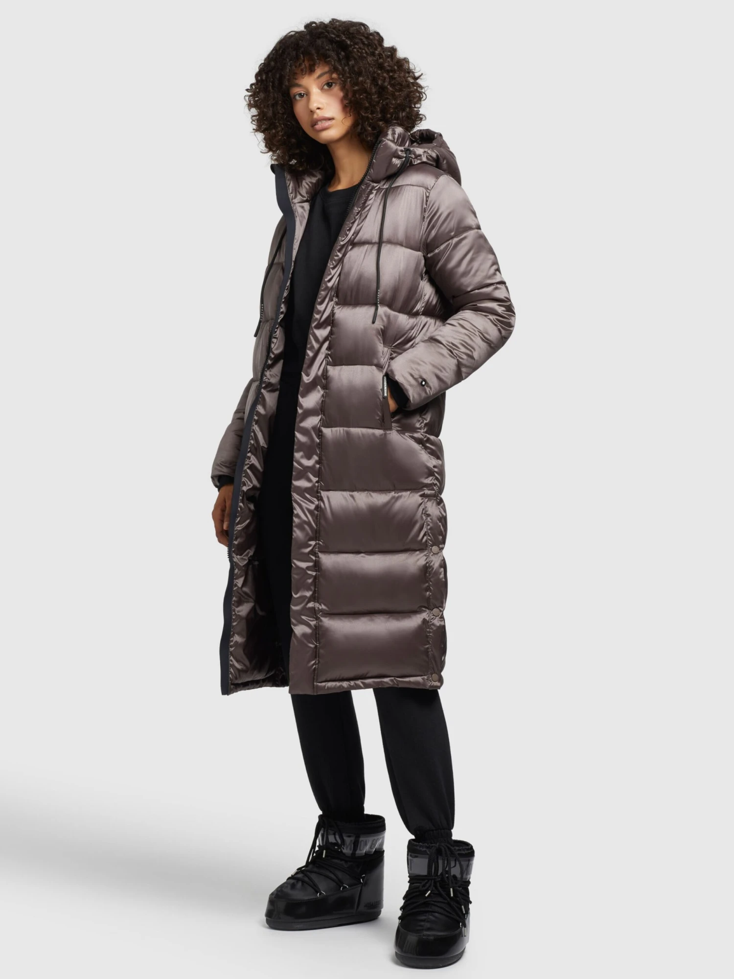 Khujo Wintermantels Wintermantel Julina Dames Taupe 5 Khujo Wintermantels Wintermantel Julina Dames Taupe - Afbeelding 3